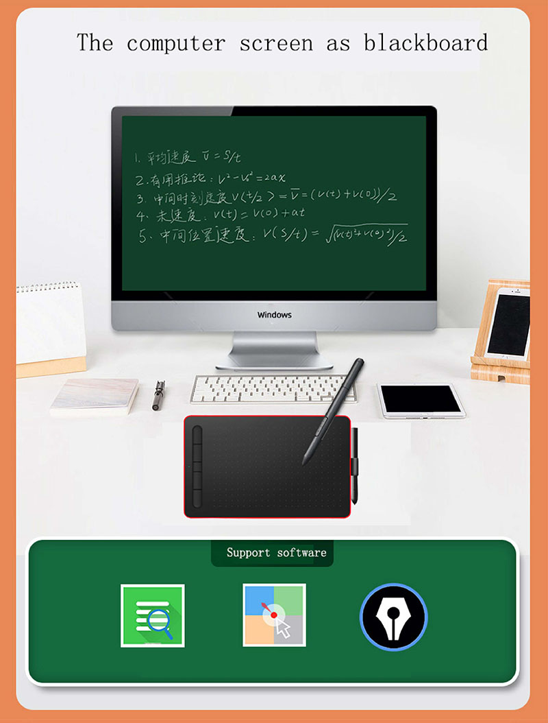 Bảng vẽ điện tử hỗ trợ dạy học online dùng cho Windows 10, Android, iOS kết nối dây Aturos WP9620
