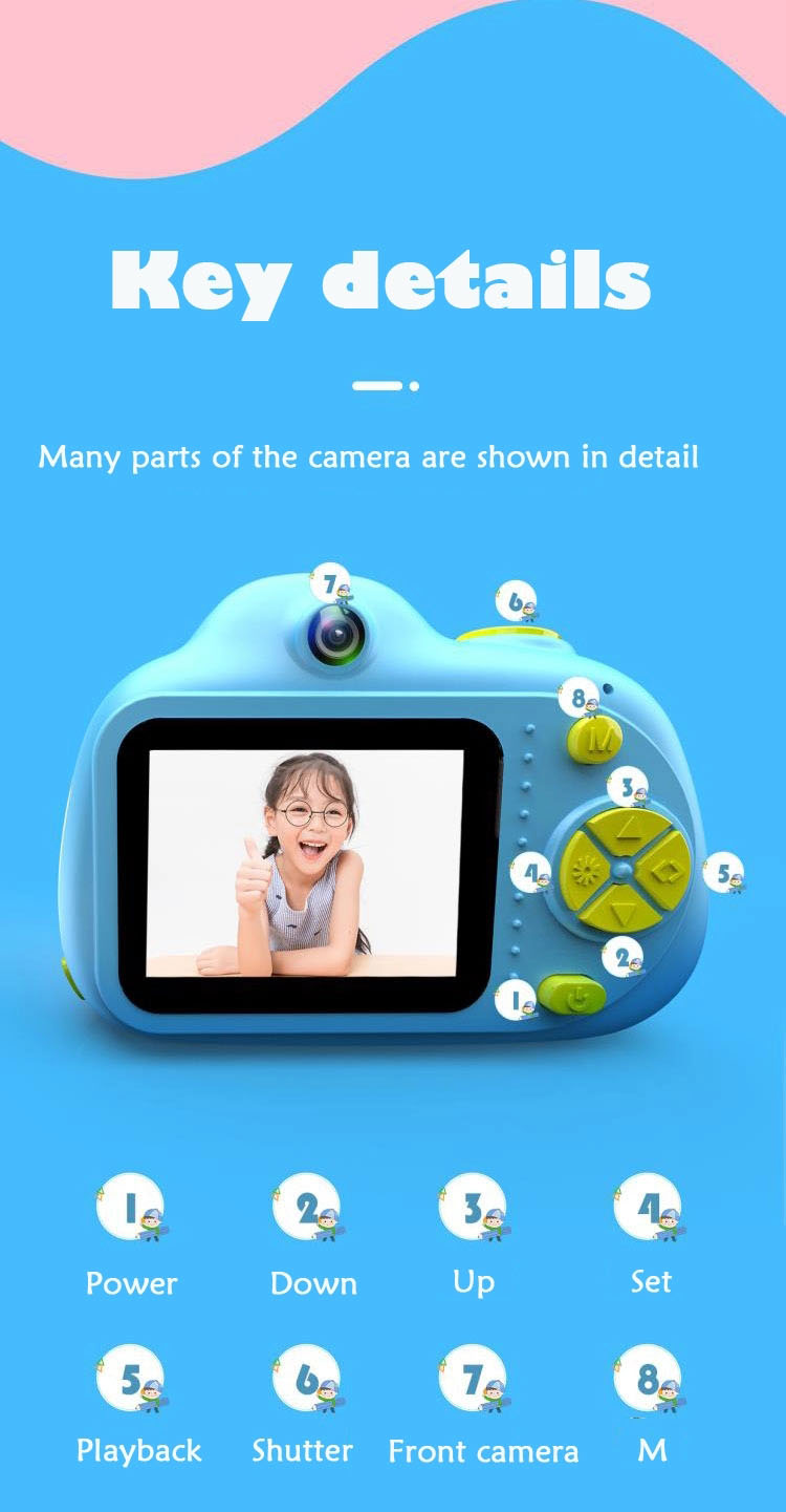 Máy chụp hình cho trẻ em Promax D6 2 camera 8.0 MPX, Auto Focus, nhận dạng khuôn mặt