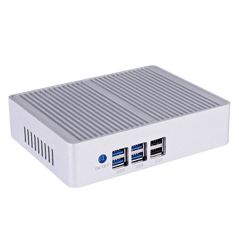 Mini PC, CPU Mini máy tính chuẩn công nghiệp Aturos YC025 Core i5 4200U, RAM 8G, SSD M2 128G (Bạc)