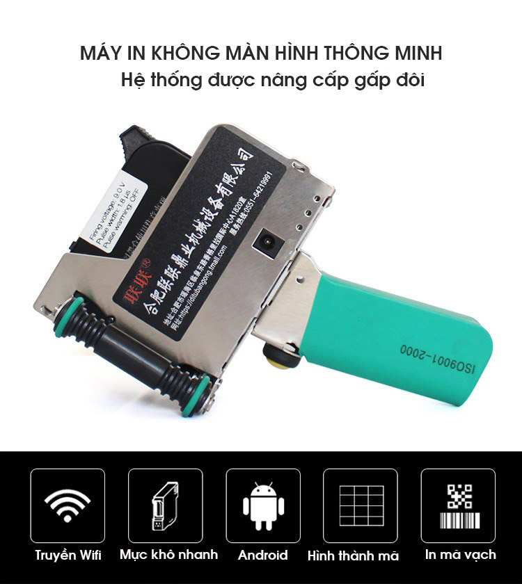 Máy in date cầm tay không màn hình thông minh Promax W130 ( Điều khiển qua điện thoại Android)