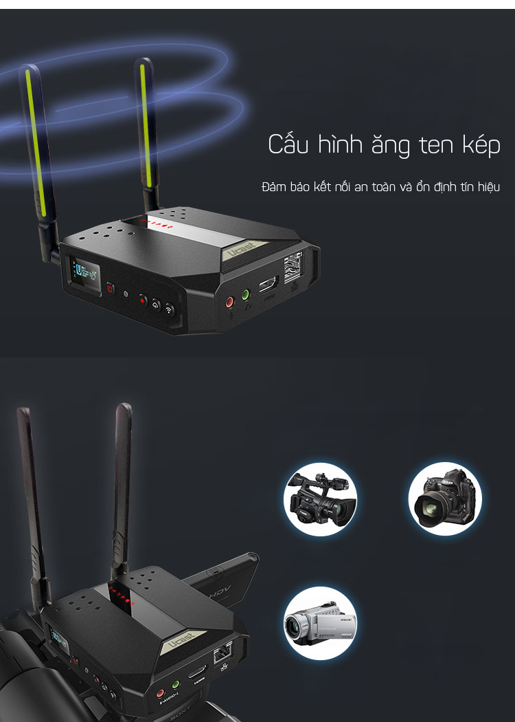 Thiết bị livestream capture tích hợp bộ mã hóa Wifi 4G-LTE H.265 Promax Q7 chuyên phát sóng trực tiếp ngoài trời