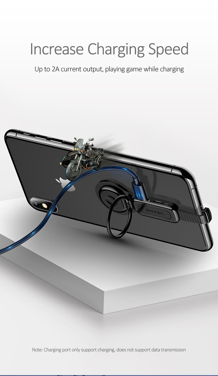Củ sạc tích hợp bộ chuyển đổi âm thanh cho iPhone US-SJ274 AU06 Dual Lightning Ring Holder Adapter