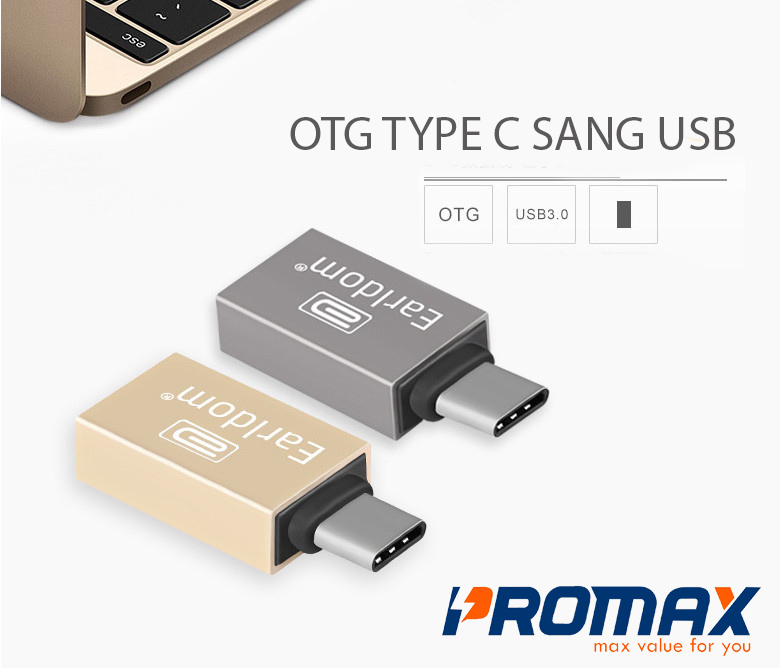 OTG chuyển đổi Type C sang USB 3.0 Fullsize hiệu Earldom