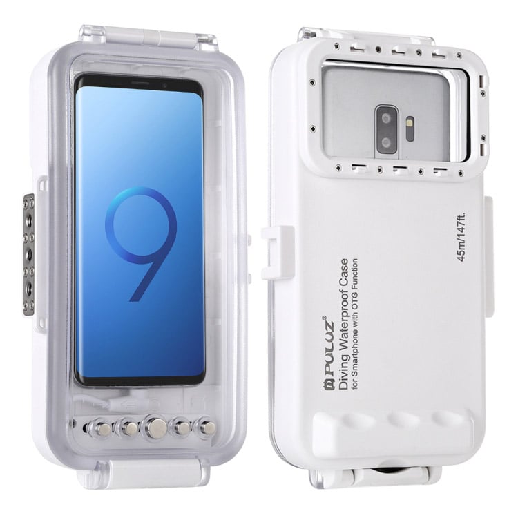 Vỏ chống nước hỗ trợ chụp ảnh, quay video dưới nước cho điện thoại Type C Promax Puluz PU9 100W (Màu trắng)