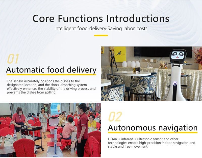 Robot phục vụ tích hợp AI giao tiếp thông minh Panda Bot