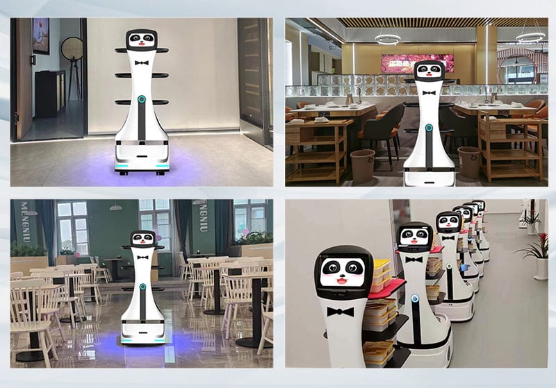 Robot phục vụ tích hợp AI giao tiếp thông minh Panda Bot