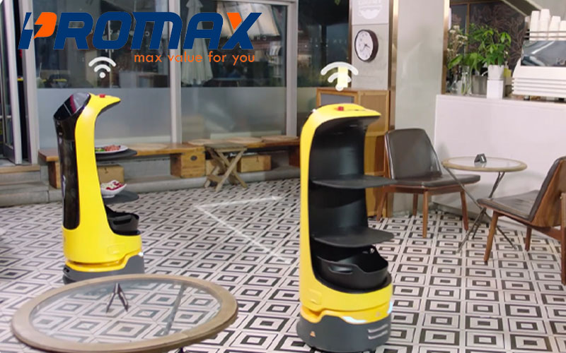 Robot tự phục vụ AI thông minh Aturos Kettybot cho nhà hàng, khách sạn, ngân hàng