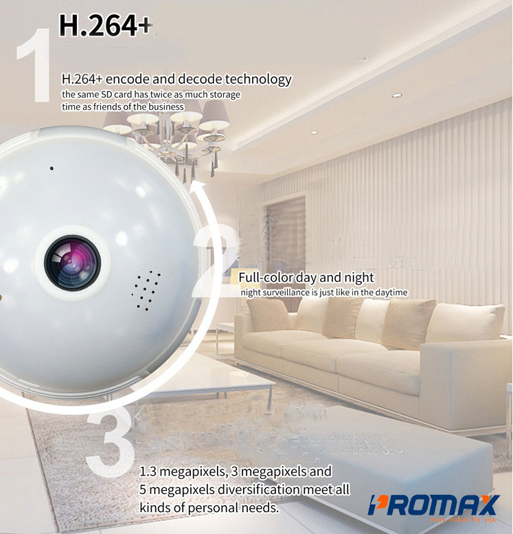 Spy Camera bóng đèn quay toàn cảnh 360 độ Promax tốt nhất, giá rẻ