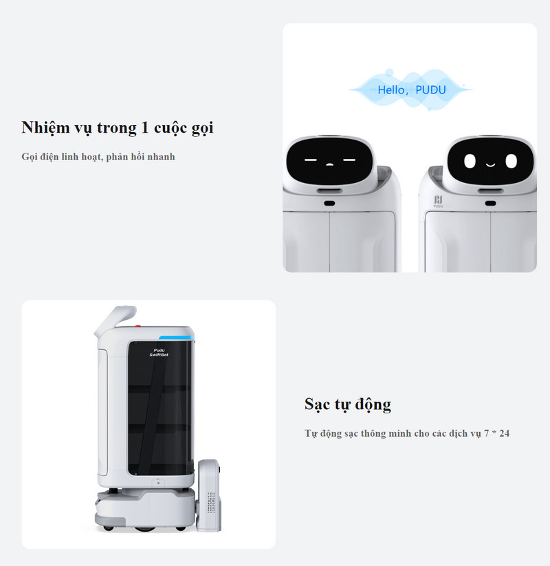 Robot phục vụ giao hàng đa năng Pudu SwiftBot