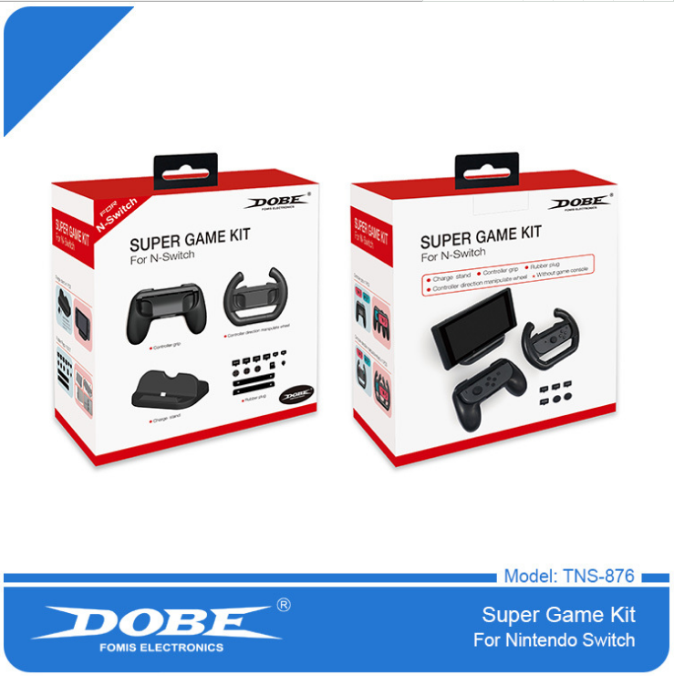 Set Super Game Kit tay lái + phanh + hộp số mô hình ô tô cho Nintendo Switch Promax Dobe TNS-876