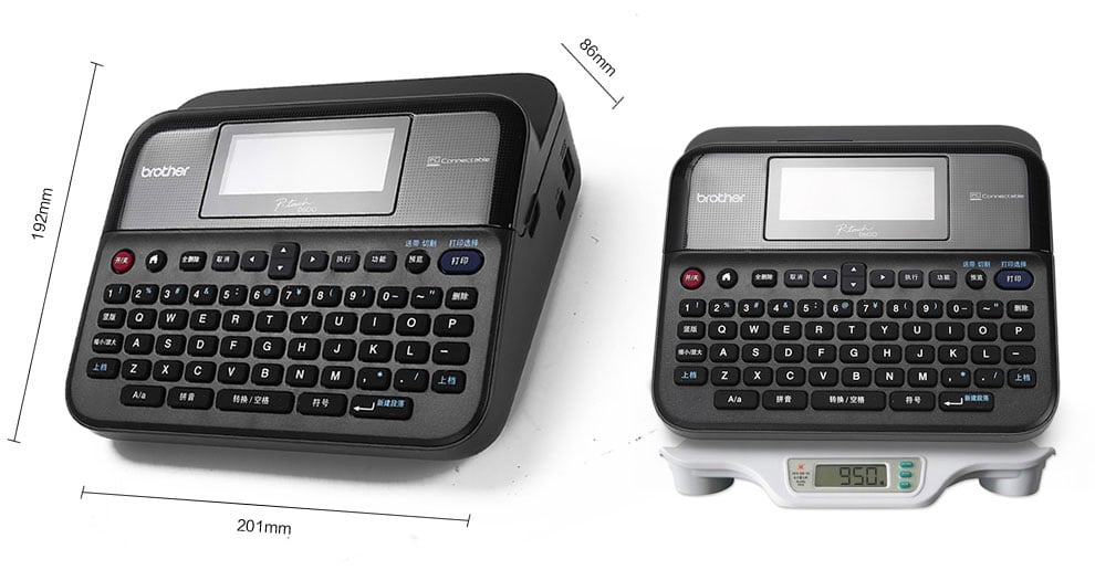 Máy in tem nhãn Brother P-touch PTD600 (in màu, kết nối PC, độ phân giải cao - Đen)