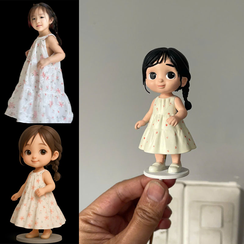 Tượng tự tô chibi 3D theo ảnh theo yêu cầu