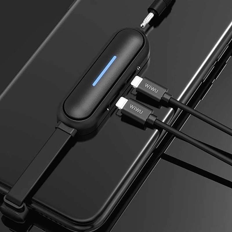 Bộ chuyển đổi âm thanh cho iPhone 3 trong 1 gồm 2 cổng Lightning, 1 cổng jack 3.5mm WiWu LT06