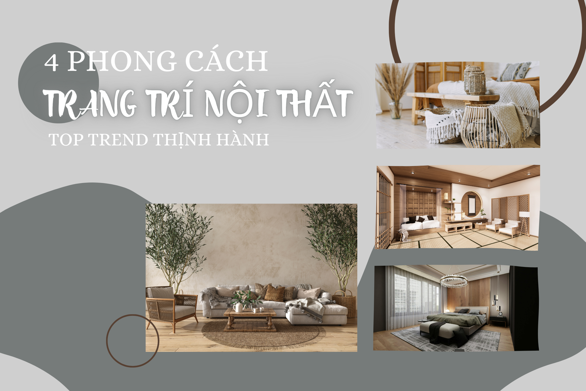4 Phong cách trang trí nội thất top trend thịnh hành