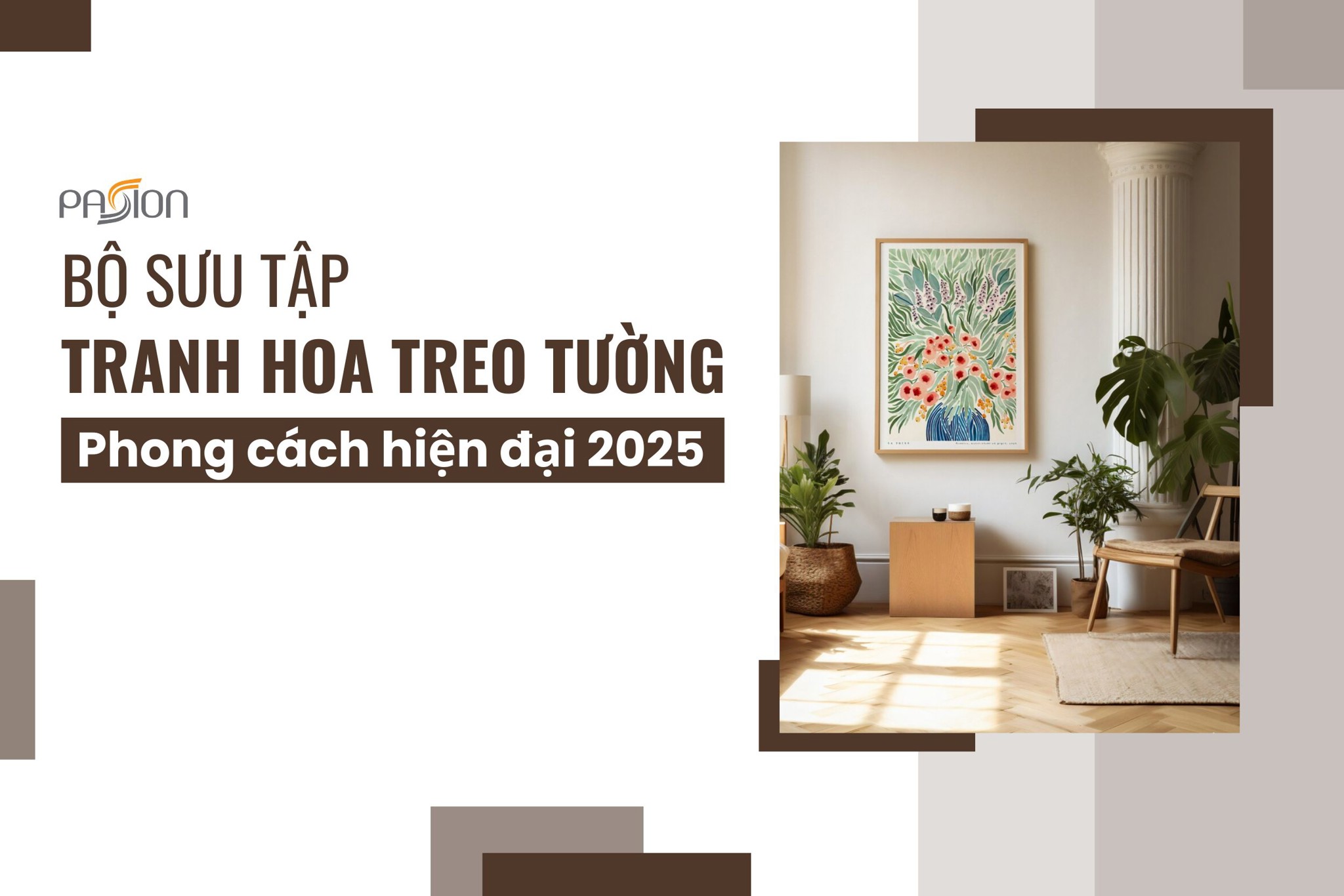 Bộ sưu tập tranh Hoa treo tường phong cách hiện đại 2025