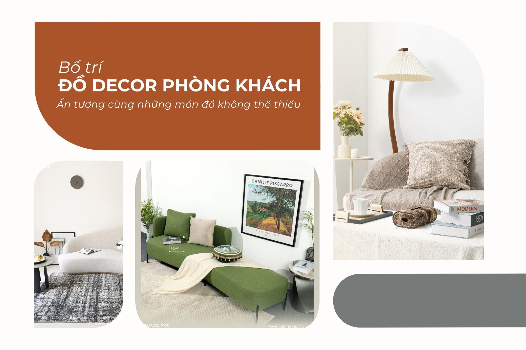 Bố trí đồ decor phòng khách ấn tượng cùng món đồ không thể thiếu
