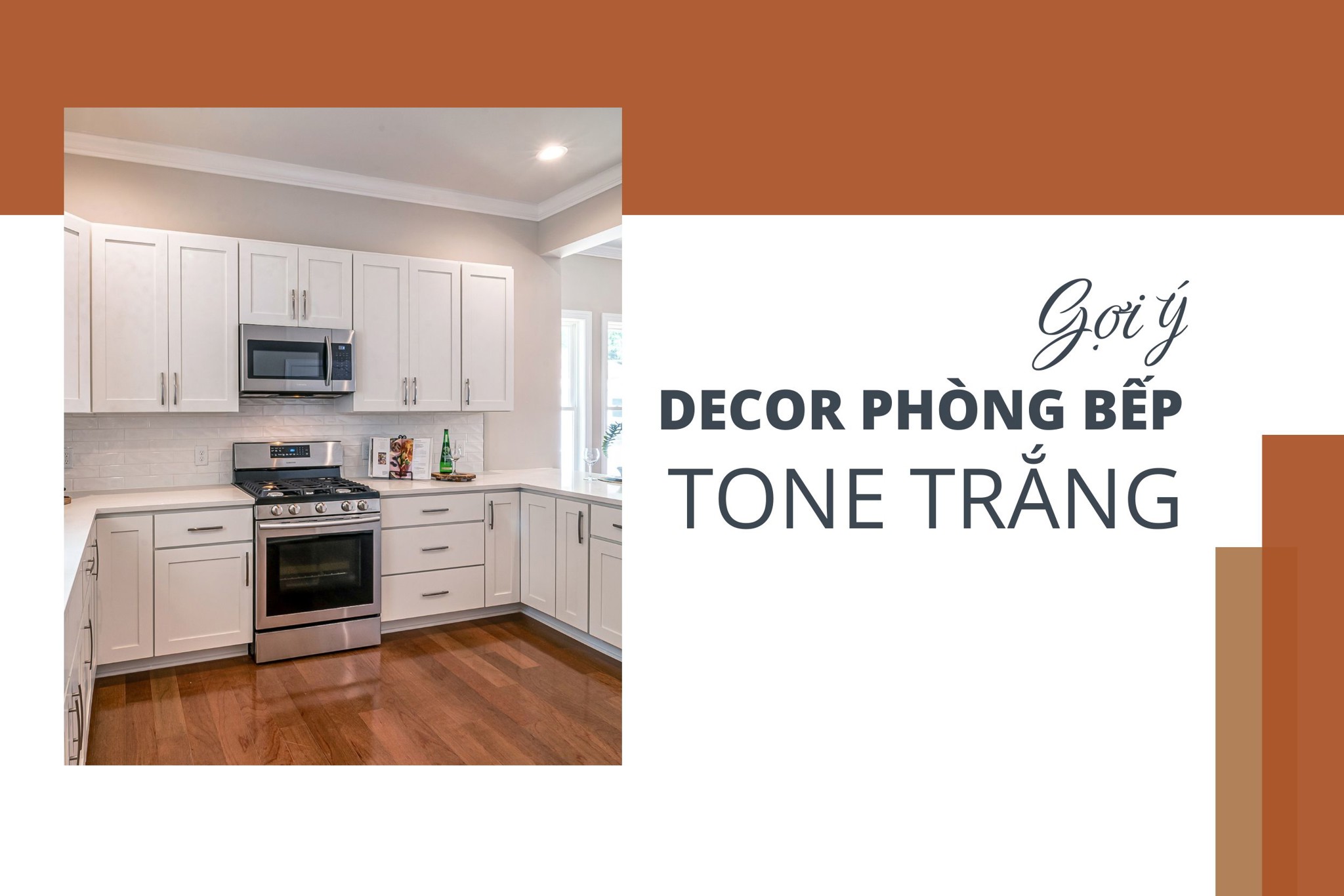 Gợi ý decor phòng bếp tone trắng - Tối giản nhưng thu hút