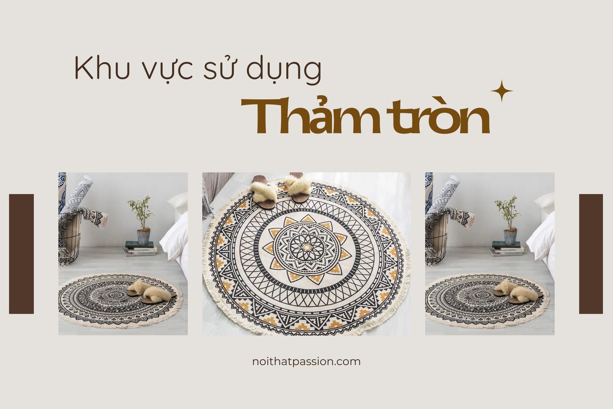 Khu vực sử dụng thảm tròn