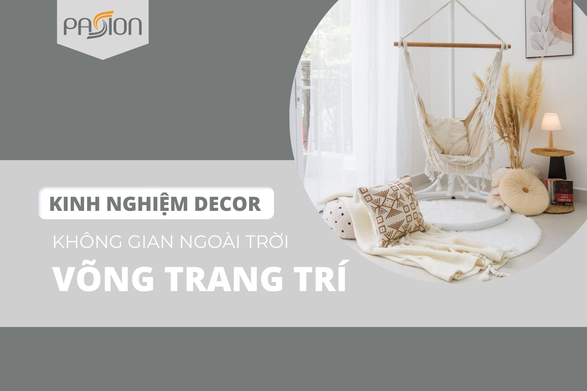 Kinh nghiệm decor không gian ngoài trời cùng võng trang trí