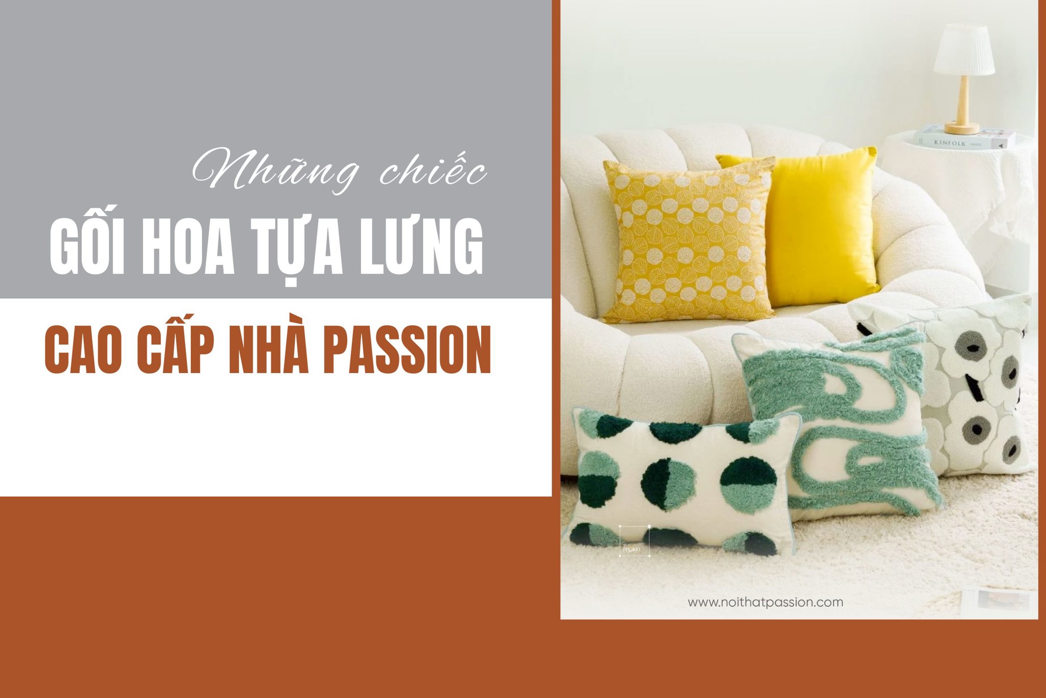 Những chiếc gối hoa tựa lưng cao cấp - Gối tựa lưng Passion