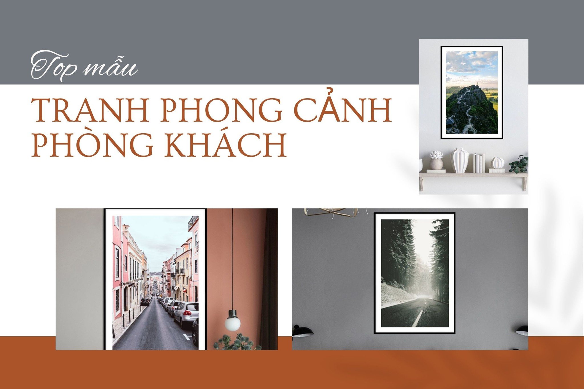 Top những mẫu tranh phong cảnh phòng khách đẹp thịnh hành