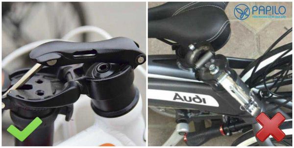 Ph&acirc;n biệt xe đạp gấp Audi ch&iacute;nh h&atilde;ng với Audi h&agrave;ng nh&aacute;i