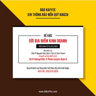 Thông Báo Dời Địa Điểm Kinh Doanh