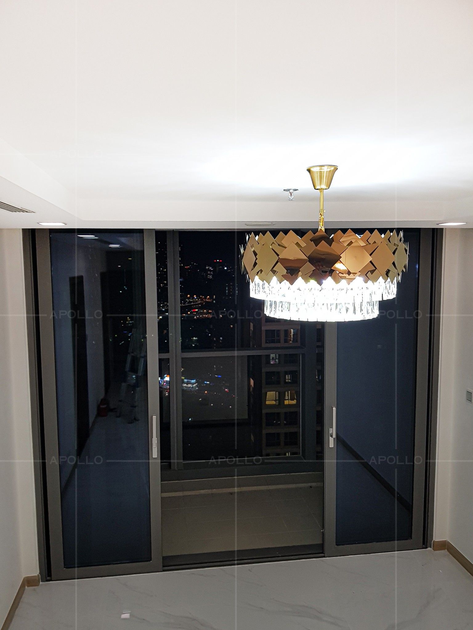 đèn chùm pha lê hiện đại cao cấp trang trí phòng khách