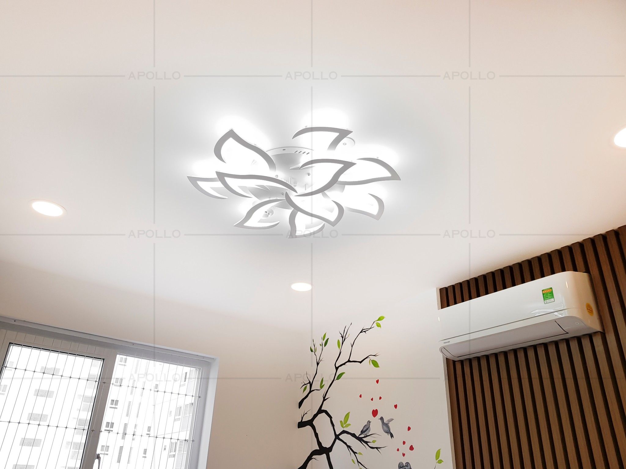 đèn ốp trần hoa sứ
