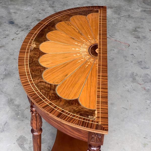 Mặt Bàn console cổ điển Louis 16 họa tiết vẽ hoa