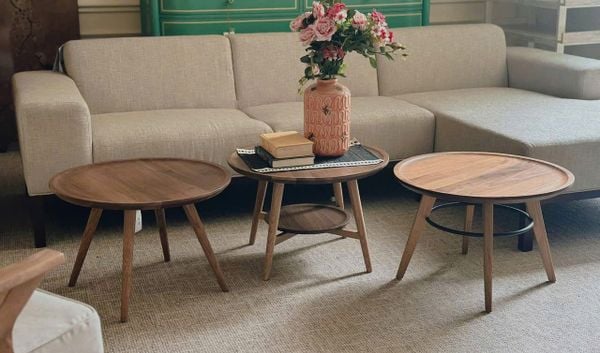 Bàn sofa đơn bằng gỗ sồi cao cấp