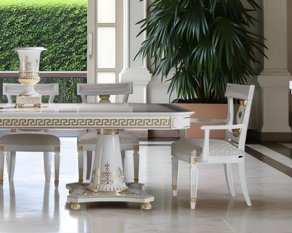 Bộ bàn ghế ăn tân cổ điển Châu Âu Corinth