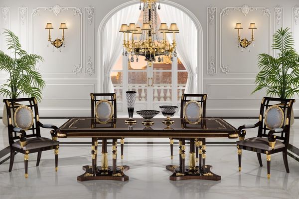 Bộ bàn ghế ăn cổ điển phong cách Châu Âu Rivoli (Mariner)