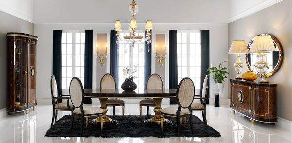 Bộ bàn ghế ăn cổ điển Le Marais phong cách hoàng gia Châu Âu