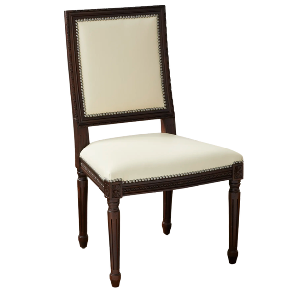 Ghế ăn Louis XVI tựa vuông