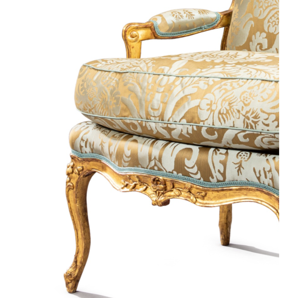 Ghế bành đơn mạ vàng Louis XV