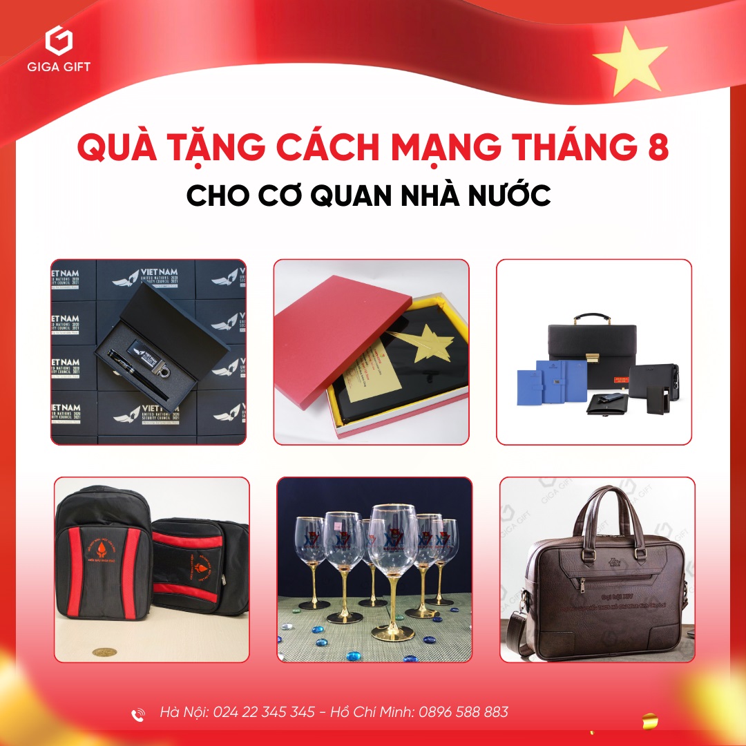 Quà tặng kỷ niệm ngày Cách mạng tháng Tám thành công&nbsp;cho cơ quan nhà nước