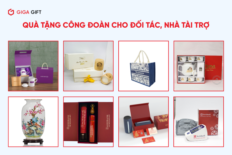 Quà tặng đối tác, nhà tài trợ đồng hành cùng hoạt động công đoàn
