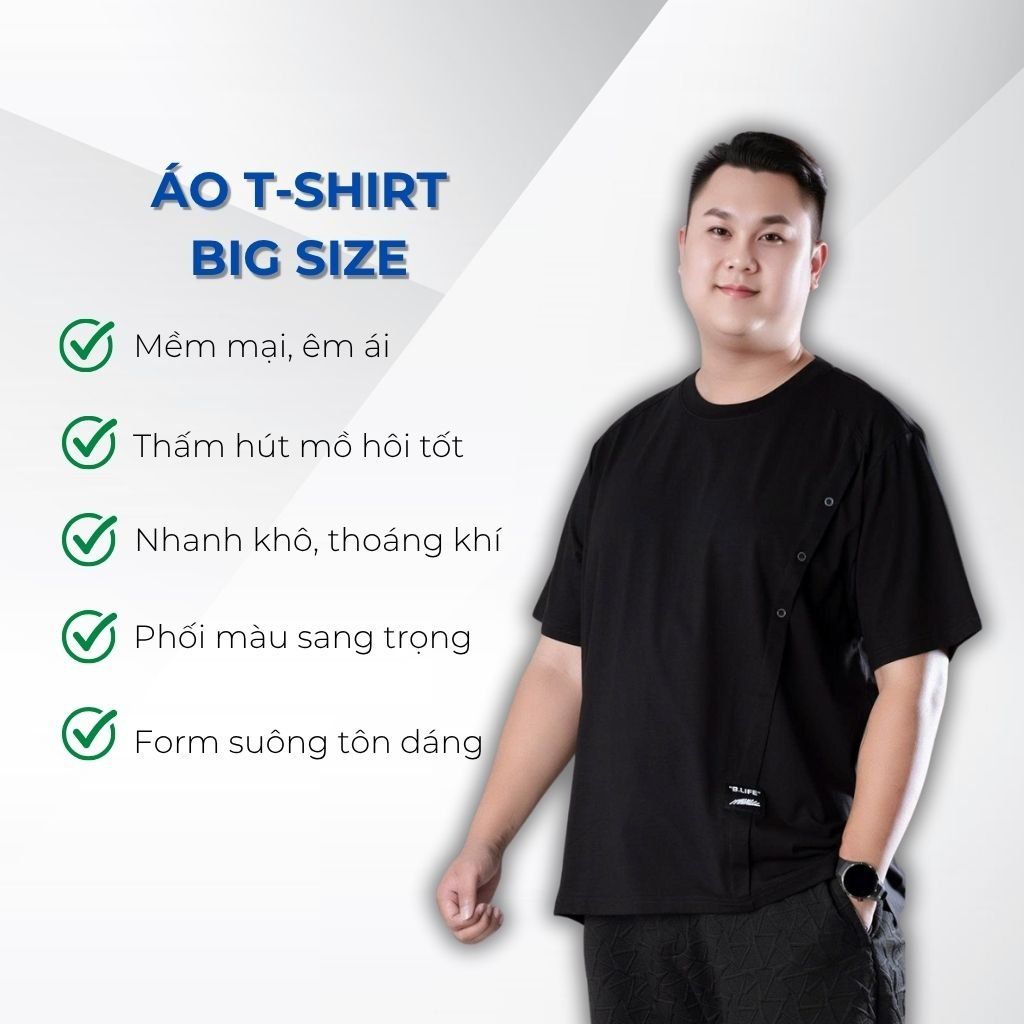 Mô tả chi tiết áo thun đen d2 big size nam Akyoo