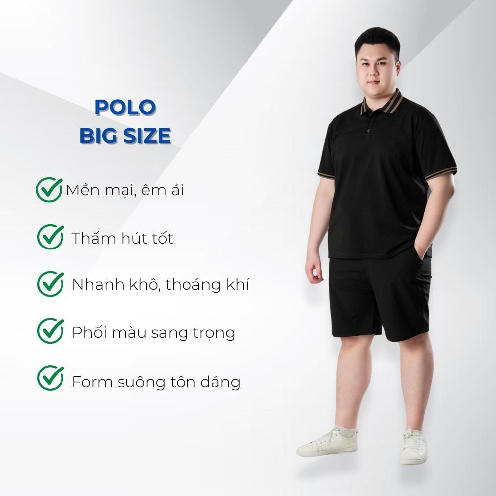Mô tả chi tiết áo polo cam big size nam Akyoo