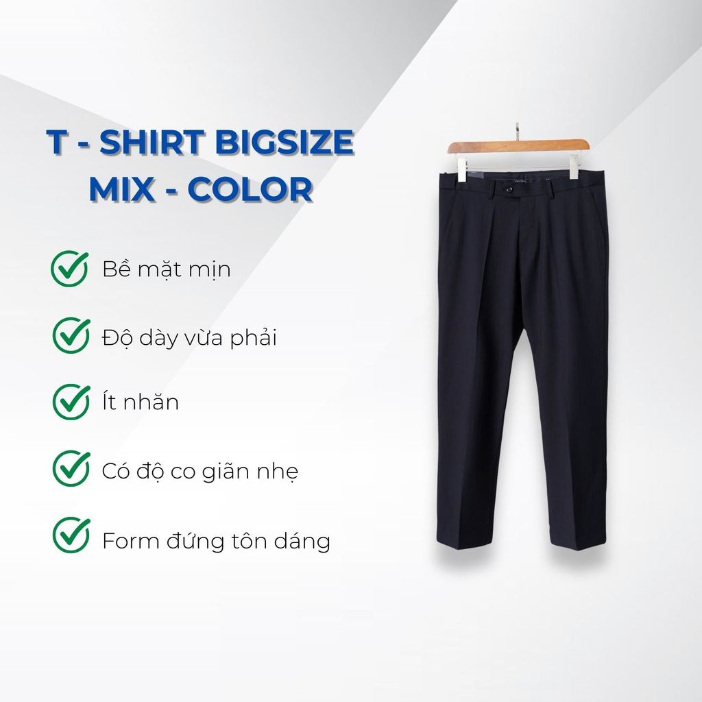 Ưu điểm quần âu kẻ form đứng big size nam Akyoo