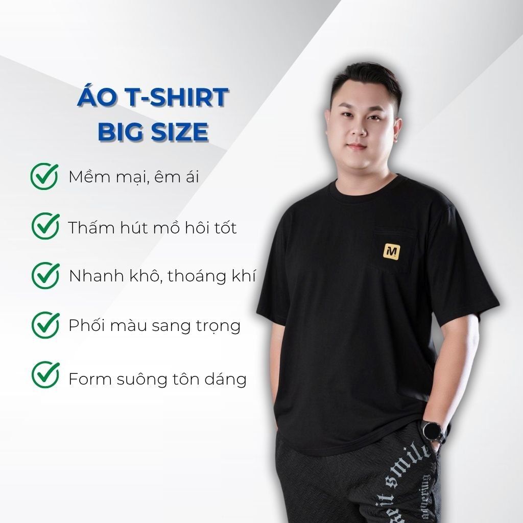 Mô tả chi tiết áo thun đen d1 big size nam Akyoo