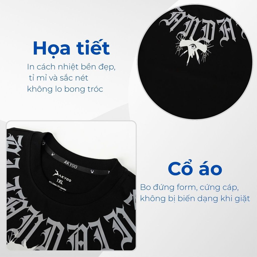 Mô tả áo thun đen c1 big size nam Akyoo