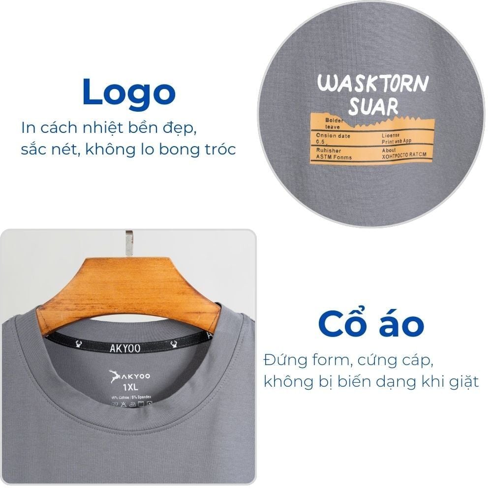 Mô tả chất liệu vải áo thun xám d3 big size nam