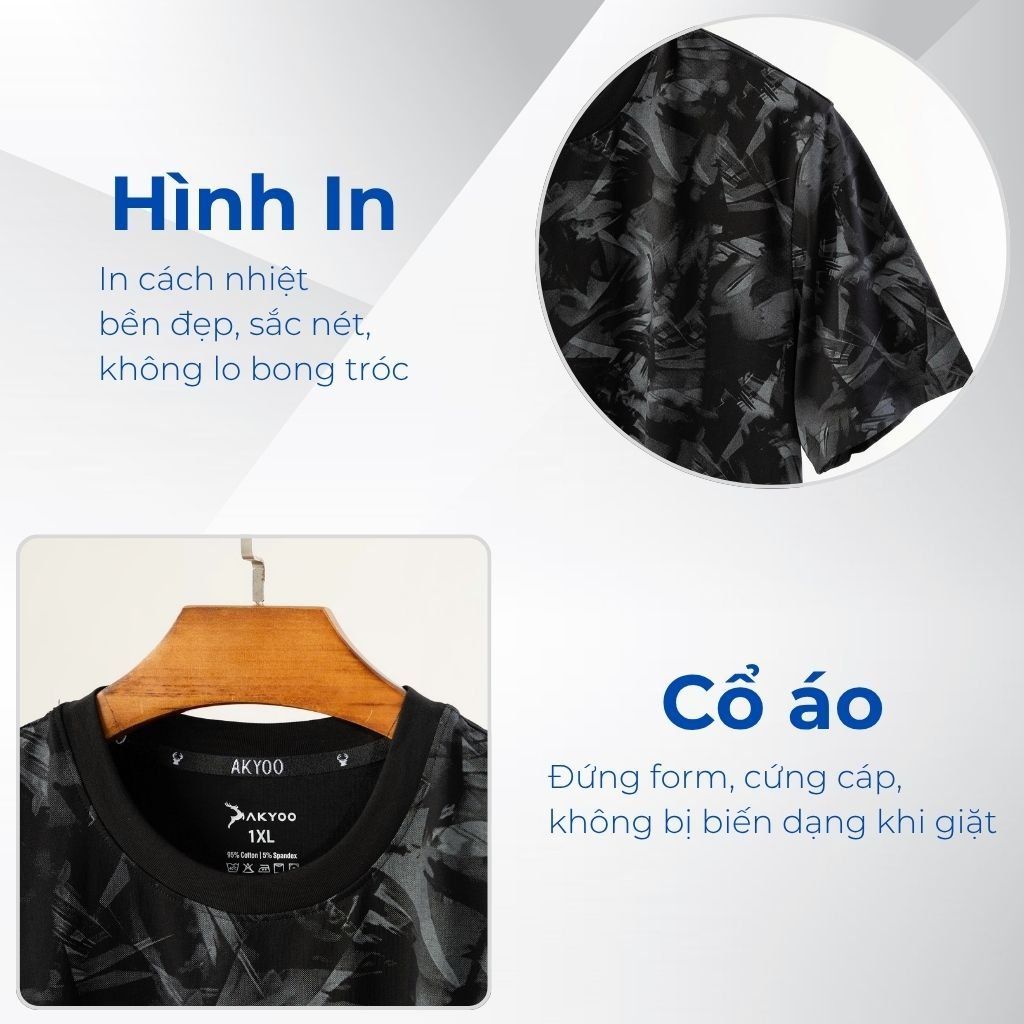 Mô tả chi tiết áo thun in big size nam Akyoo