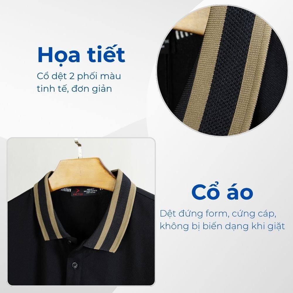 Mô tả chi tiết áo polo cam big size nam Akyoo