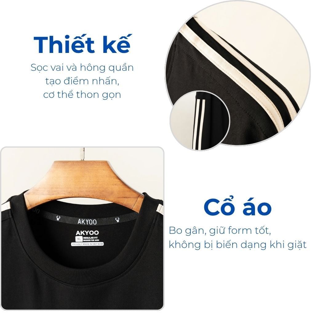 Mô tả chi tiết set bộ thun big size nam Akyoo