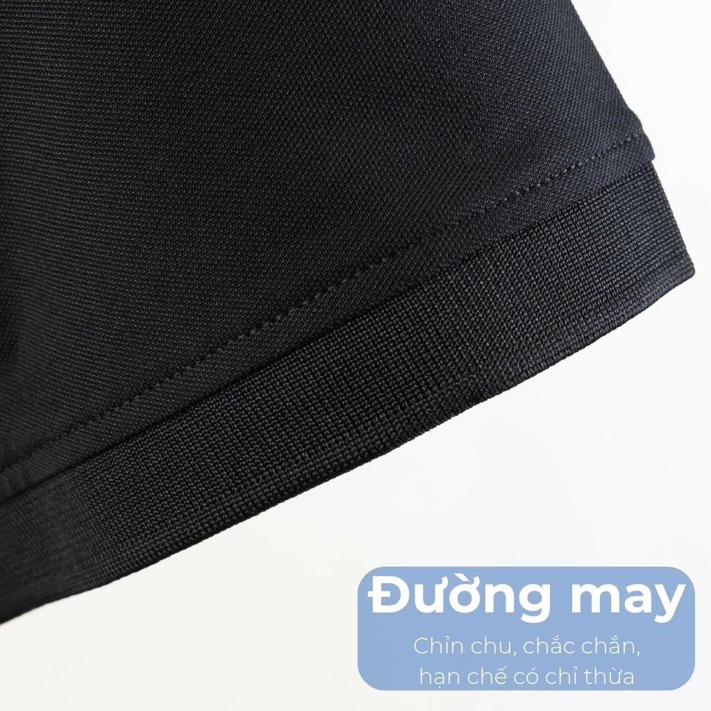 Mô tả chi tiết áo polo đen logo big size nam Akyoo