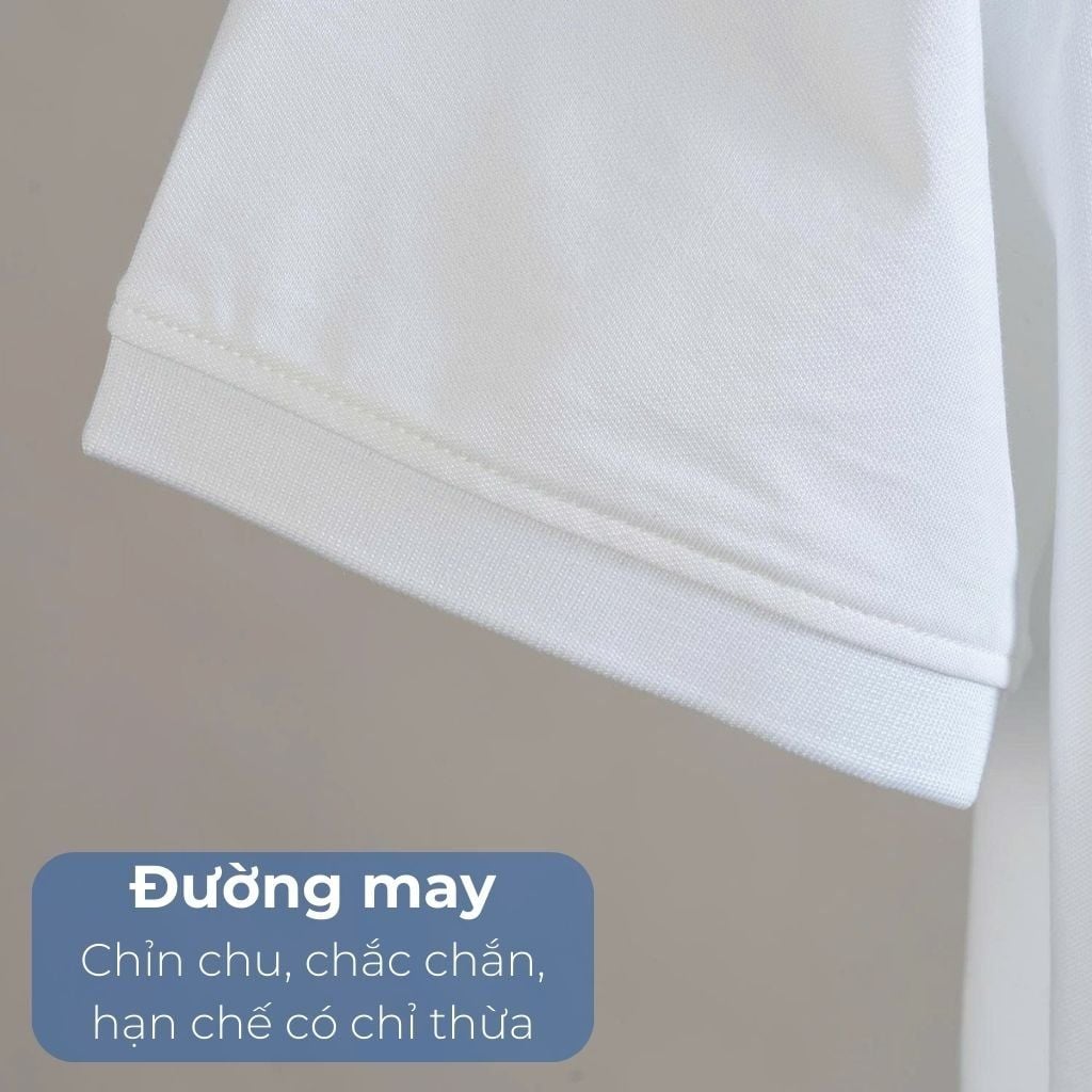 Mô tả chi tiết áo polo họa tiết trắng big size nam Akyoo