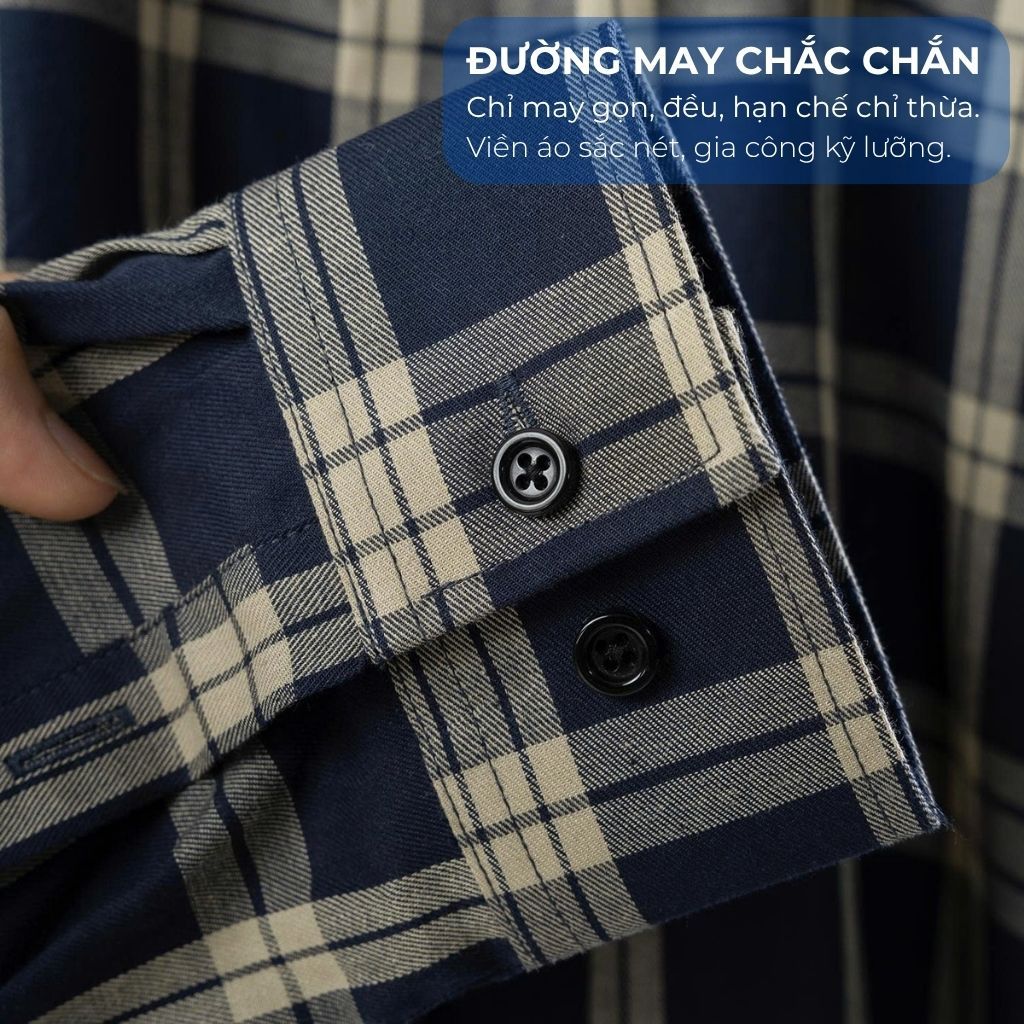 Mô tả áo sơ mi sọc big size nam AKYOO